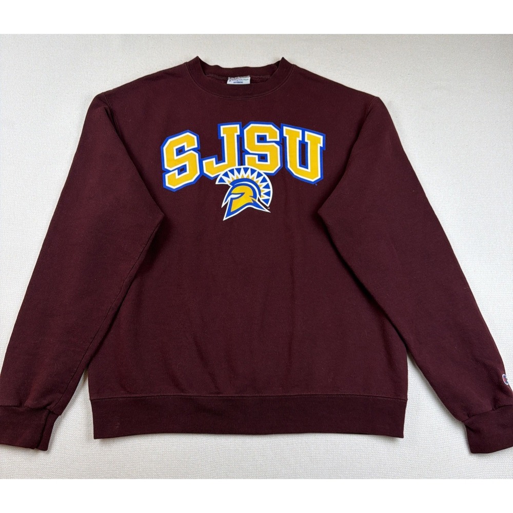 San Jose State University Sweatshirt Mens Medium Spartans Champion ECO Y2K